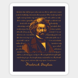 Frederick Douglass Portrait and Quote Sticker